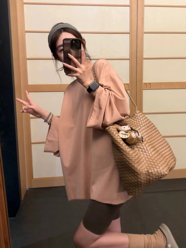 Relaxed Pink Long Sleeve T-Shirt Outerwear Women Summer Cami Layering Sheer Sun Protection Cover-Up Mid-Length Top