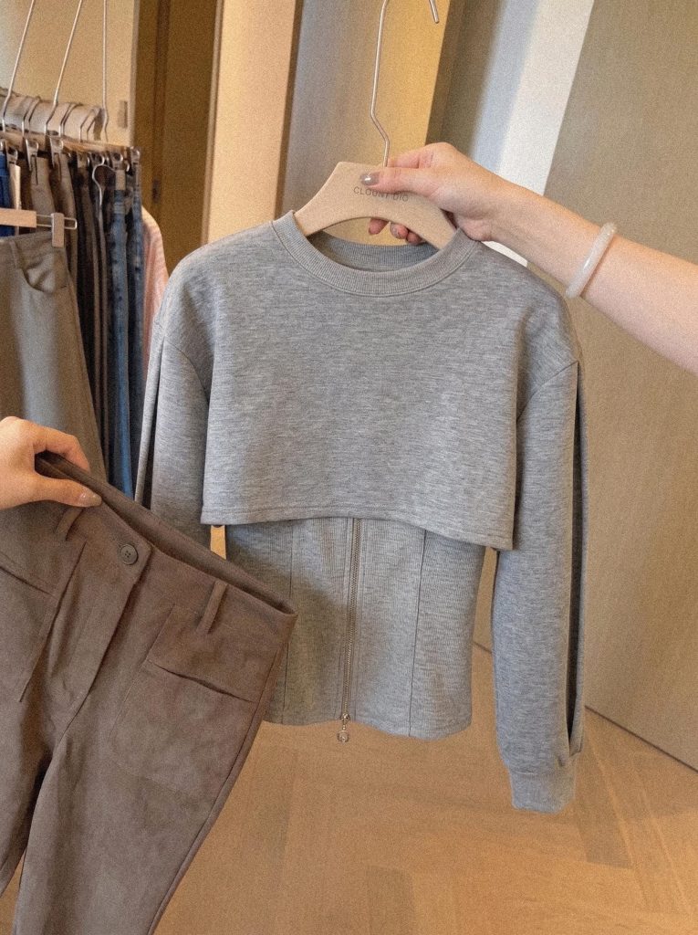 Women's Slim Fit Waist-Cinched Long Sleeve Sweatshirt 2026 Spring Casual Sporty Top
